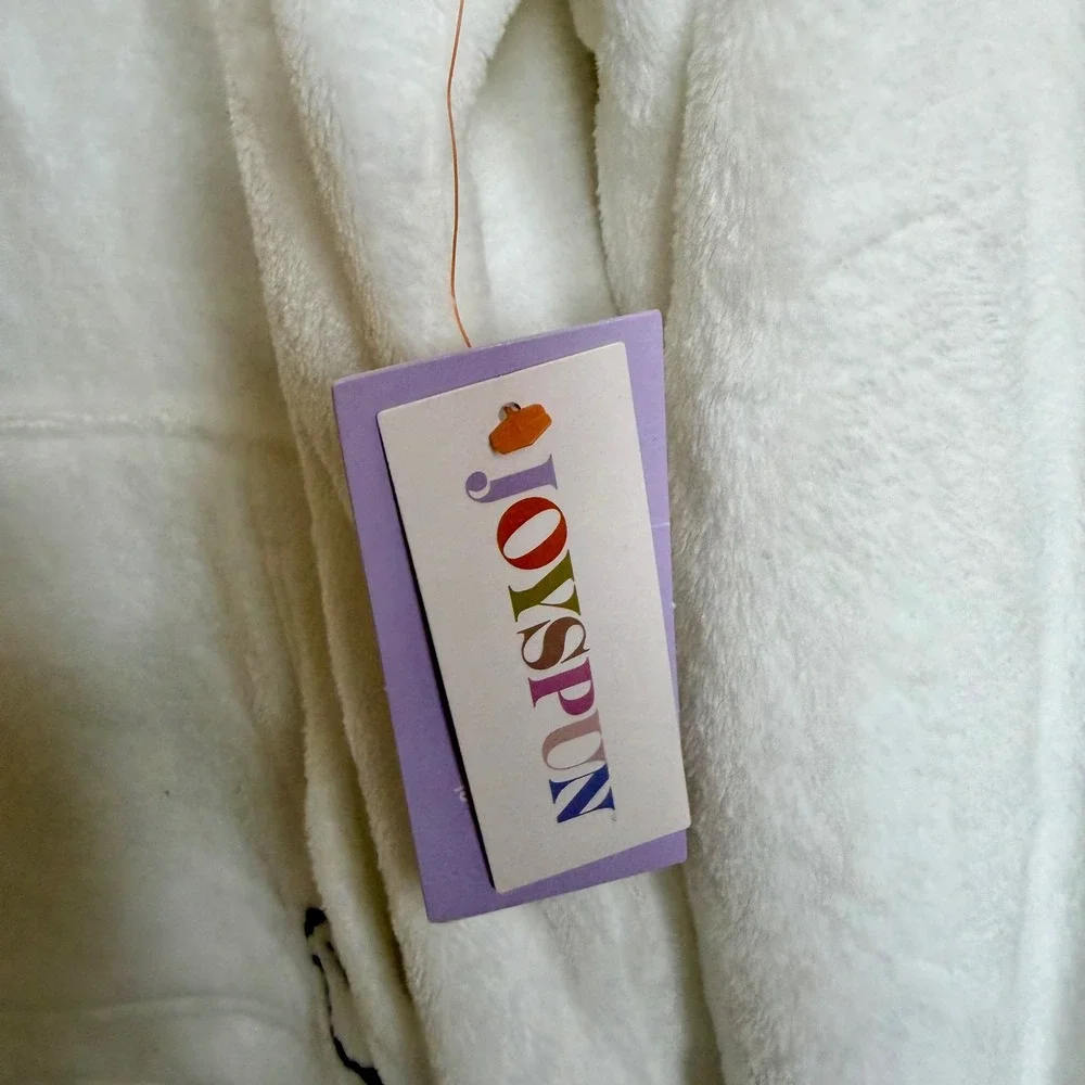 Joyspun Kids NWT Plush Penguin Pajama Top White Girls Sz M 8-10 Soft Loungewear